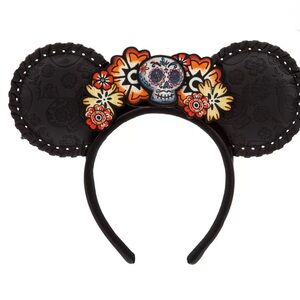 Disney Parks Pixar Coco Floral Sugar Skull Minnie Mouse Ears Headband